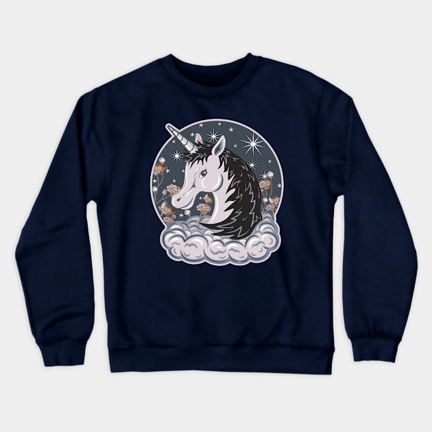 Unicorn Dreams Crewneck Sweatshirt by dkdesigns27